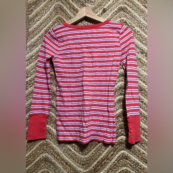 J.Crew Women's Striped Long Sleeve Painter Tee,Cranberry Red, Size XS - Picture 3 of 8